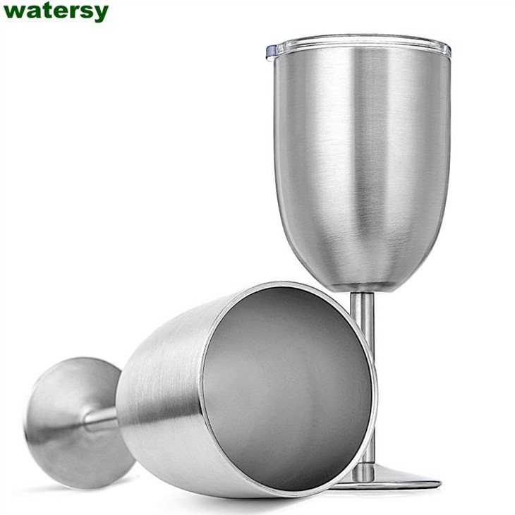Cốc đựng rượu bằng thép không gỉ treo tường đôi 10oz có nắp